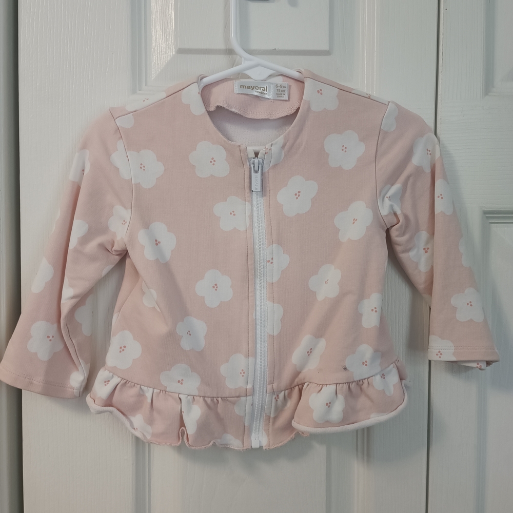 Pink Floral Ruffle Jacket